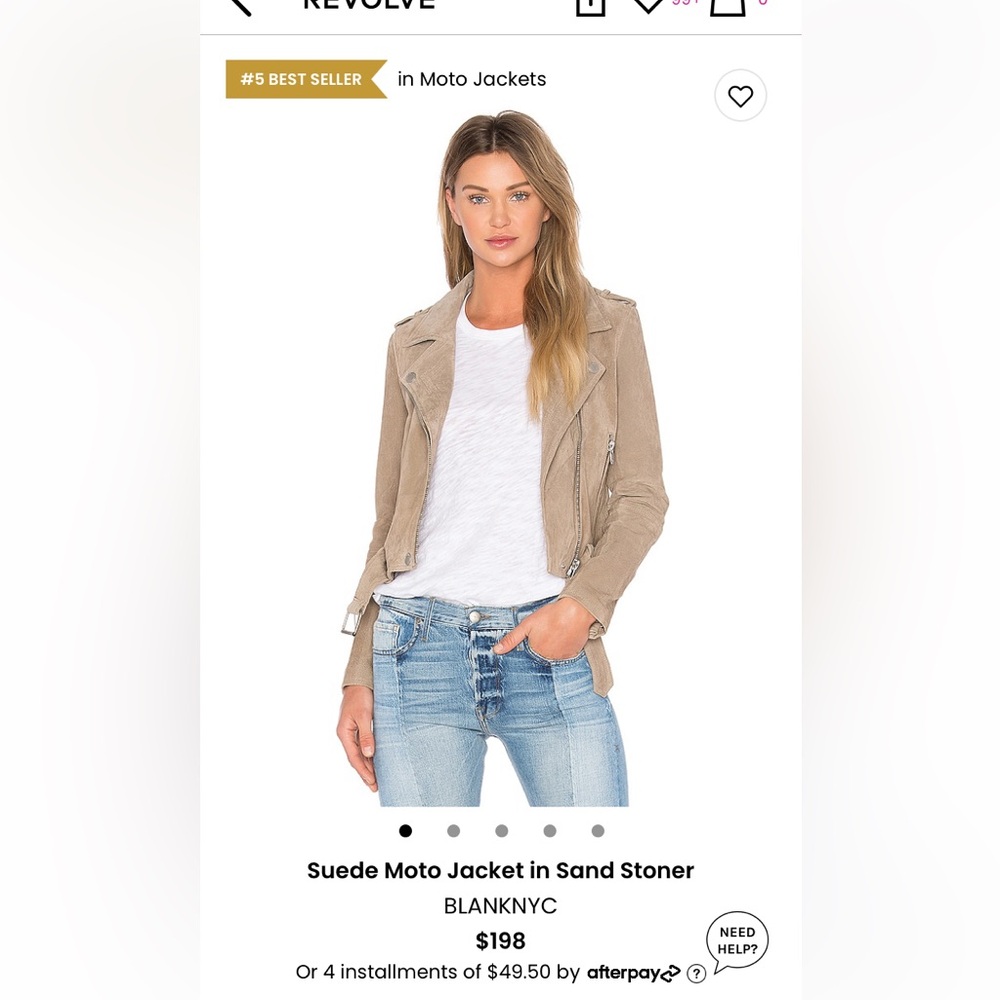 BLANKNYC real suede jacket, small